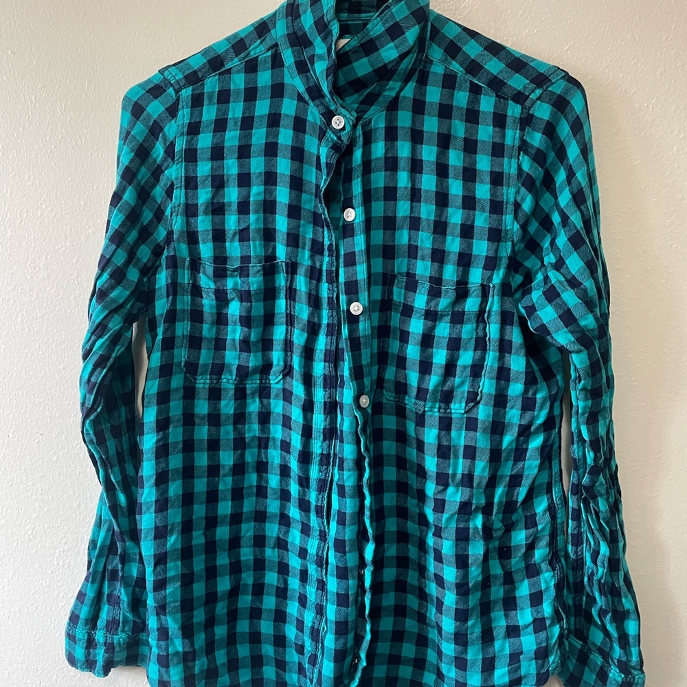 Green and Black Checkered Shirt